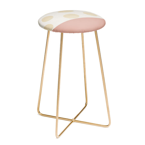 Georgiana Paraschiv Minimal Gold Dots Counter Stool
