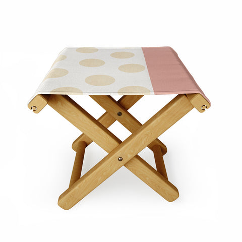 Georgiana Paraschiv Minimal Gold Dots Folding Stool