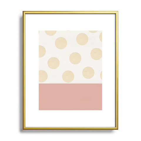 Georgiana Paraschiv Minimal Gold Dots Metal Framed Art Print