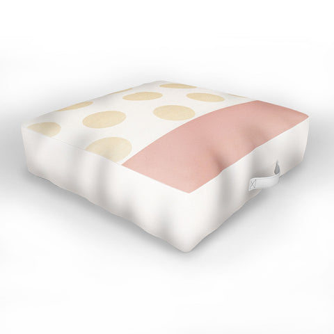 Georgiana Paraschiv Minimal Gold Dots Outdoor Floor Cushion