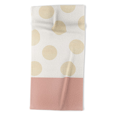 Georgiana Paraschiv Minimal Gold Dots Beach Towel