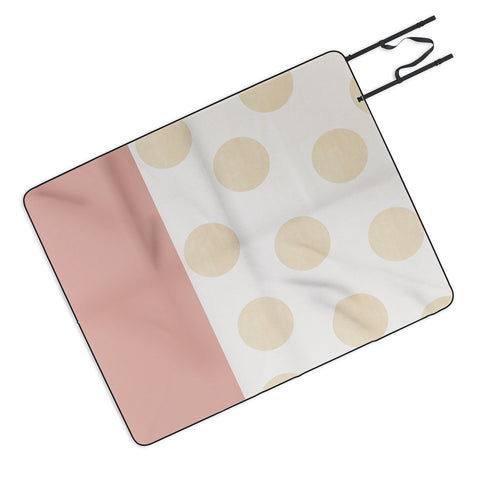 Georgiana Paraschiv Minimal Gold Dots Outdoor Blanket