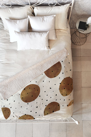 Georgiana Paraschiv Mixed Dots Fleece Throw Blanket