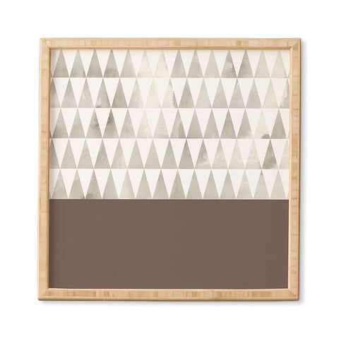 Georgiana Paraschiv Neutral Triangles Framed Wall Art