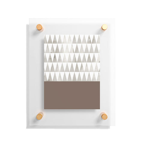 Georgiana Paraschiv Neutral Triangles Floating Acrylic Print