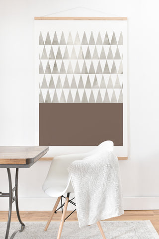 Georgiana Paraschiv Neutral Triangles Art Print And Hanger