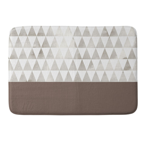 Georgiana Paraschiv Neutral Triangles Memory Foam Bath Mat