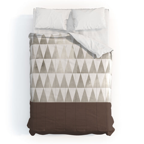 Georgiana Paraschiv Neutral Triangles Comforter