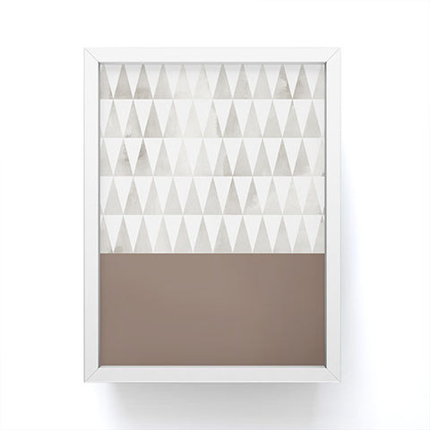 Georgiana Paraschiv Neutral Triangles Framed Mini Art Print