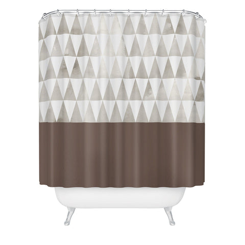 Georgiana Paraschiv Neutral Triangles Shower Curtain