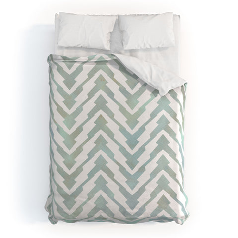 Georgiana Paraschiv Pastel Zigzag Duvet Cover