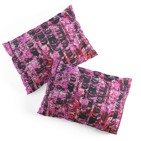 Georgiana Paraschiv Pink And Red 2 Pillow Shams