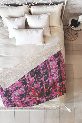 Georgiana Paraschiv Pink And Red 2 Fleece Throw Blanket