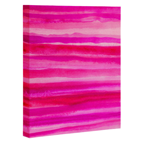 Georgiana Paraschiv Raspberry Stripes Art Canvas