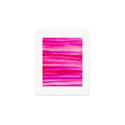 Georgiana Paraschiv Raspberry Stripes Art Print
