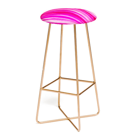 Georgiana Paraschiv Raspberry Stripes Bar Stool