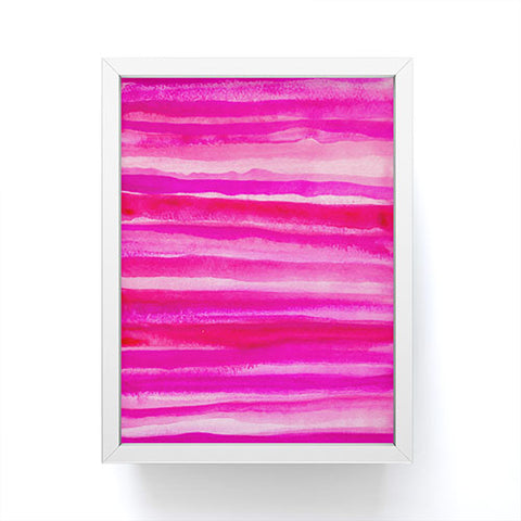 Georgiana Paraschiv Raspberry Stripes Framed Mini Art Print