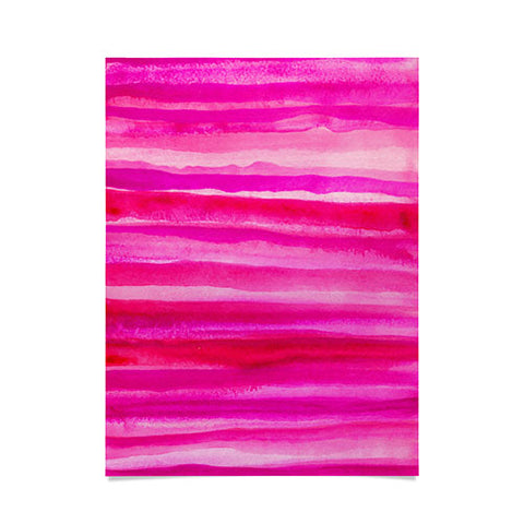 Georgiana Paraschiv Raspberry Stripes Poster