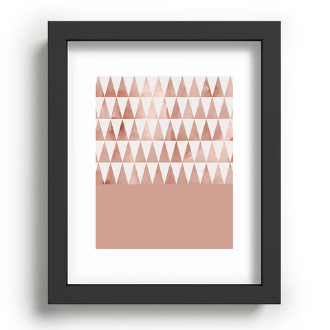 Georgiana Paraschiv Rose Gold Triangles Recessed Framing Rectangle