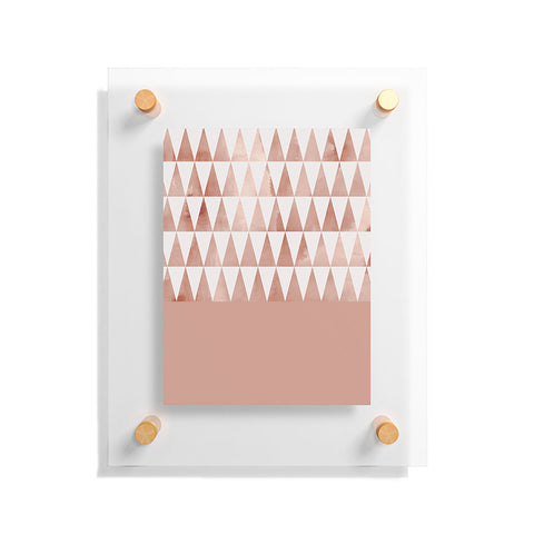 Georgiana Paraschiv Rose Gold Triangles Floating Acrylic Print