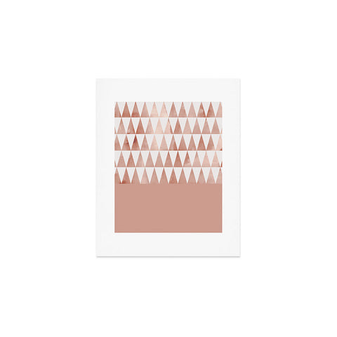 Georgiana Paraschiv Rose Gold Triangles Art Print