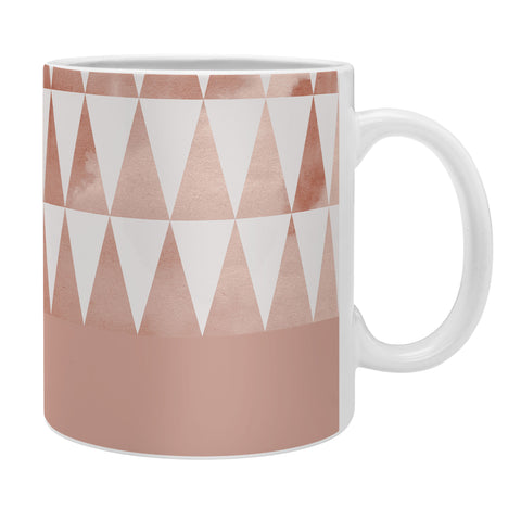 Georgiana Paraschiv Rose Gold Triangles Coffee Mug