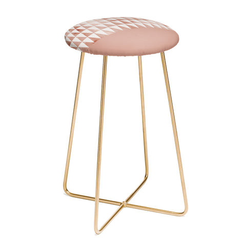 Georgiana Paraschiv Rose Gold Triangles Counter Stool