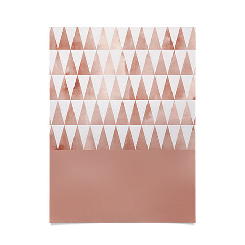 Georgiana Paraschiv Rose Gold Triangles Poster
