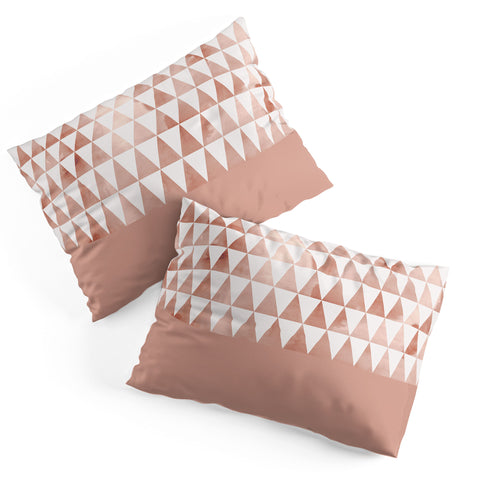 Georgiana Paraschiv Rose Gold Triangles Pillow Shams