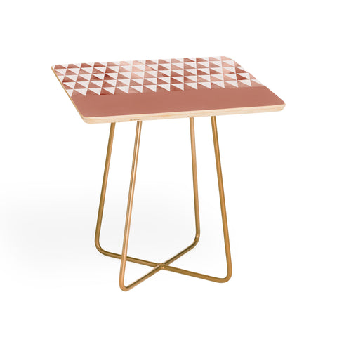 Georgiana Paraschiv Rose Gold Triangles Side Table