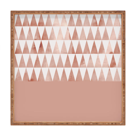 Georgiana Paraschiv Rose Gold Triangles Square Tray