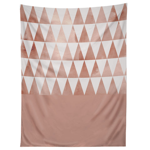 Georgiana Paraschiv Rose Gold Triangles Tapestry