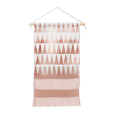 Georgiana Paraschiv Rose Gold Triangles Wall Hanging Portrait