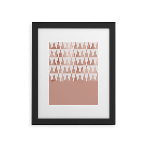 Georgiana Paraschiv Rose Gold Triangles Framed Art Print
