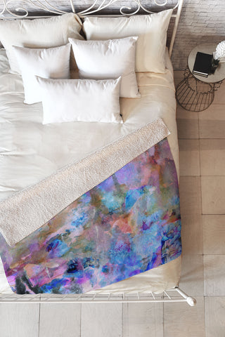 Georgiana Paraschiv Royal Blue Fleece Throw Blanket