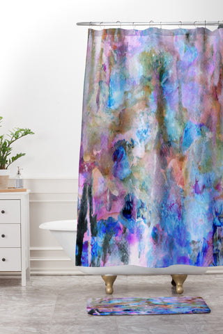 Georgiana Paraschiv Royal Blue Shower Curtain And Mat