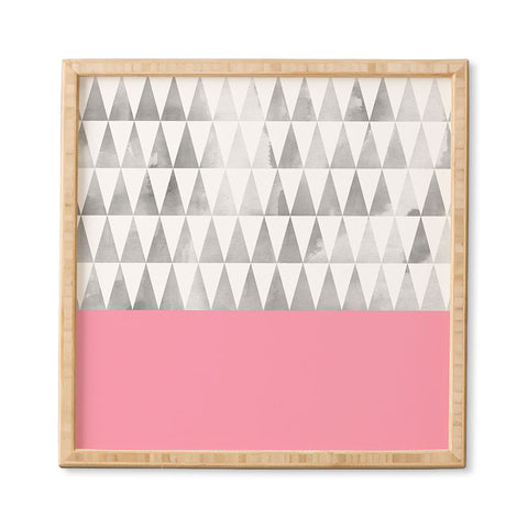 Georgiana Paraschiv Silver Triangles Framed Wall Art