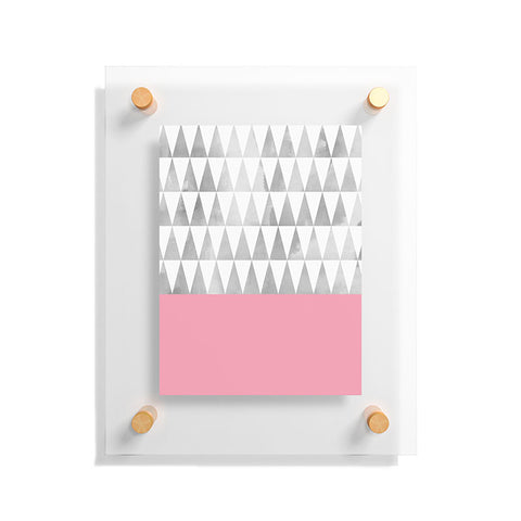 Georgiana Paraschiv Silver Triangles Floating Acrylic Print