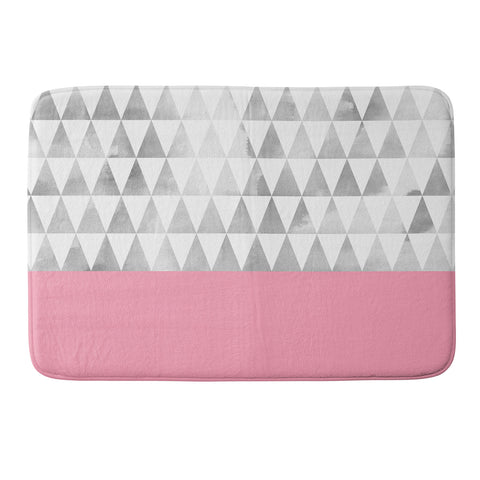 Georgiana Paraschiv Silver Triangles Memory Foam Bath Mat