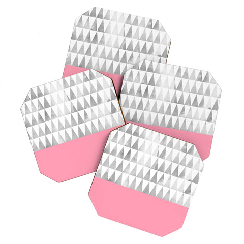 Georgiana Paraschiv Silver Triangles Coaster Set