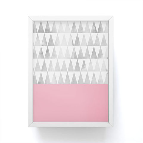 Georgiana Paraschiv Silver Triangles Framed Mini Art Print