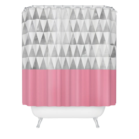 Georgiana Paraschiv Silver Triangles Shower Curtain