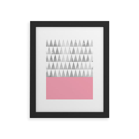 Georgiana Paraschiv Silver Triangles Framed Art Print