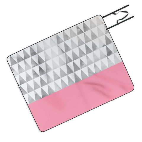 Georgiana Paraschiv Silver Triangles Picnic Blanket
