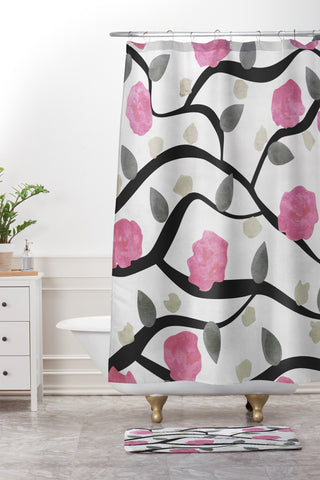 Georgiana Paraschiv Spring Blossom Shower Curtain And Mat