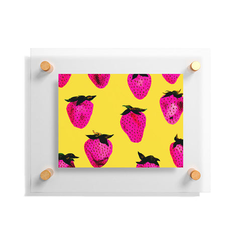 Georgiana Paraschiv Strawberries Yellow and Pink Floating Acrylic Print