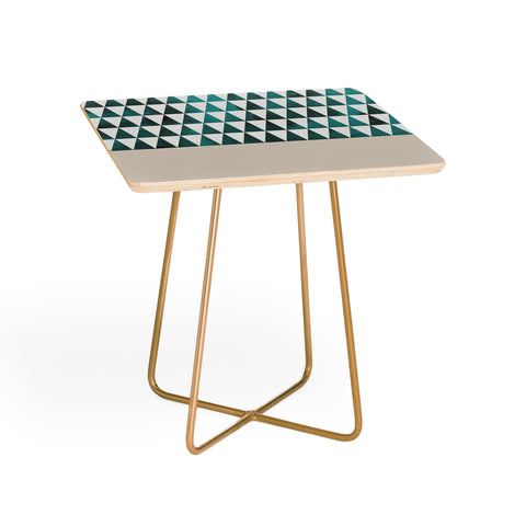 Georgiana Paraschiv Teal Triangles Side Table