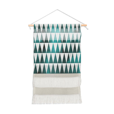Georgiana Paraschiv Teal Triangles Wall Hanging Portrait