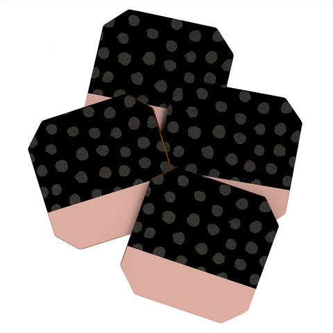 Georgiana Paraschiv Textured Dots Coaster Set