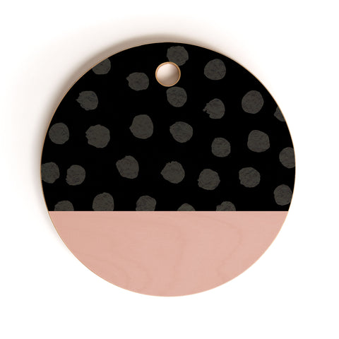 Georgiana Paraschiv Textured Dots Cutting Board Round
